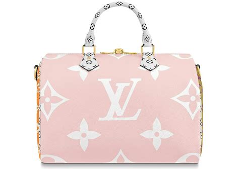 louis vuitton speedy bandouliere monogram giant 30 red pink